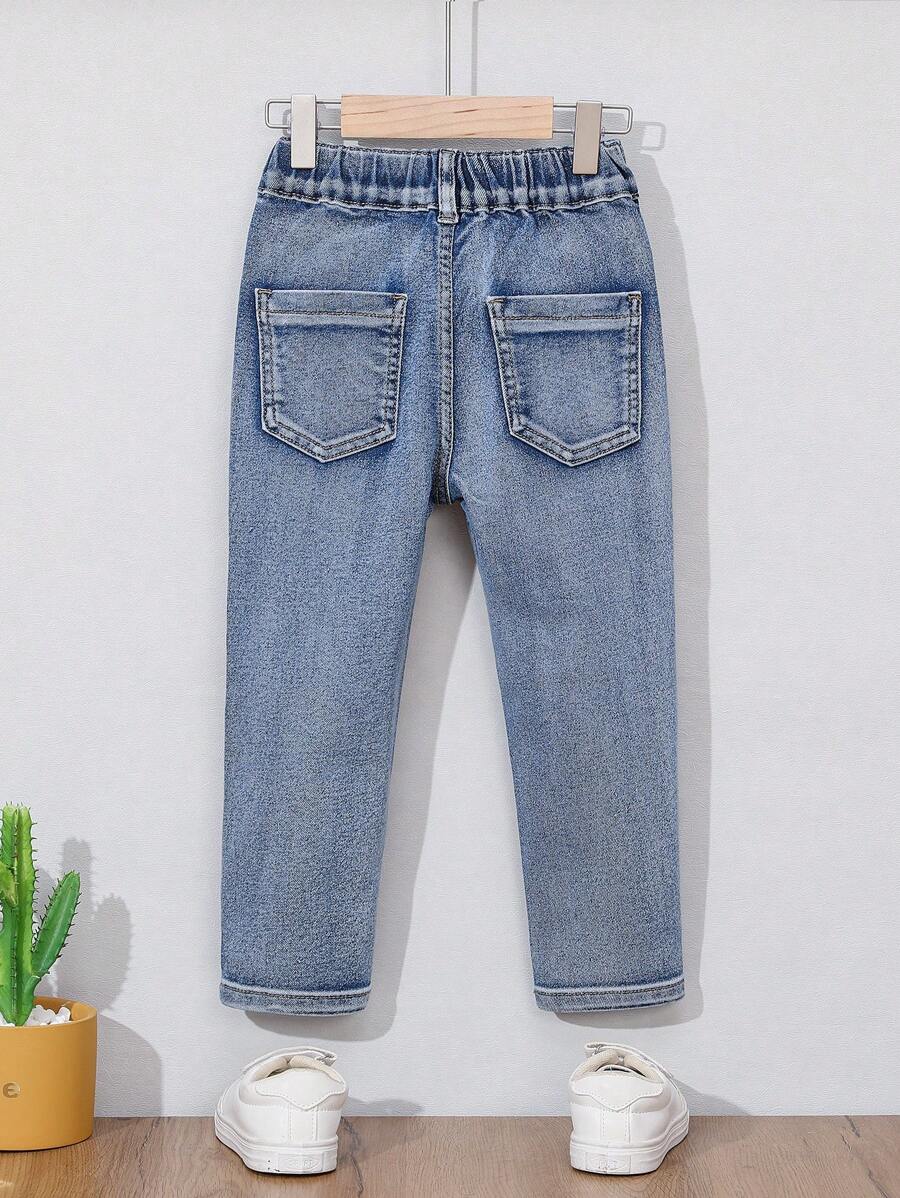 กางเกงยีนส์ Solid Boy Slant Pocket SHEIN TH