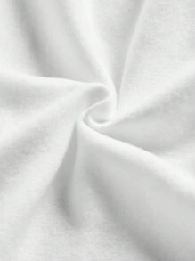 SHEIN Young Boy Bear Doll Print Drop Shoulder Thermal Lined Sweatshirt - White - View 3