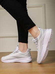Damen Sportschuhe , lässig und Gemütlich Laufschuhe , Geeignet für Pärchen - Weiss - Übersicht 5