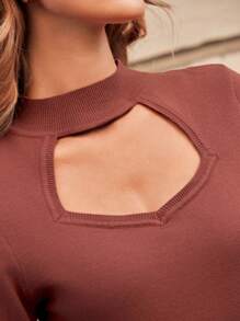 SHEIN Frenchy Pull Découpé À Col Montant