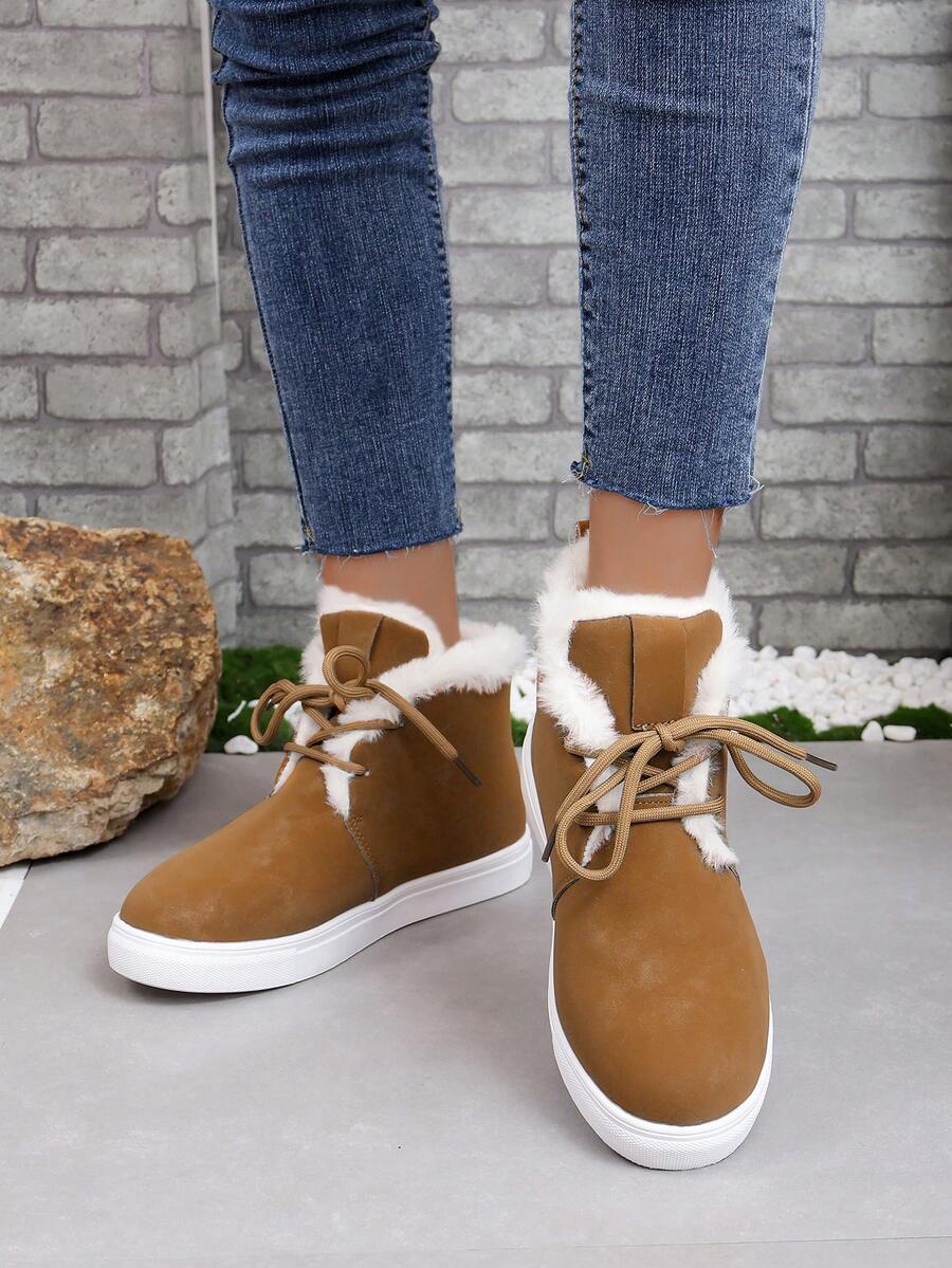 Botas De Nieve Para Mujer - Caqui - Ver 1