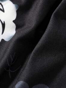 女嬰2入組花卉圖案圖案撞色袋鼠口袋連帽衫和運動褲,柔軟和舒服閒暇 - 彩色 - 查看 4