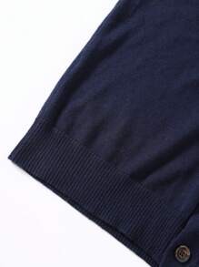 Manfinity Mode Men's Casual Solid Color Cardigan, Versatile For Autumn/Winter