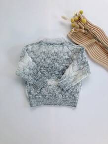 Young Boy Space Dye Mock Neck Sweater