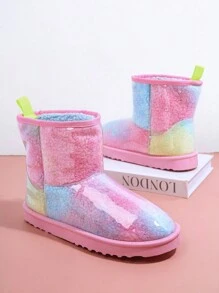 SHUZIA Nhuộm buộc Chóp giầy tròn Giày ống Ankle - Nhiều màu - Xem 2