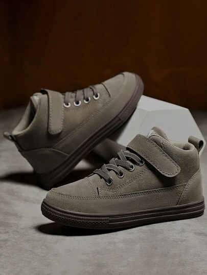 校園時尚舒服的柔軟的PU皮革孩子們的運動鞋