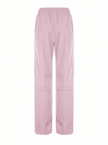 GILIPUR 女士宽松撞色松紧腰运动休闲裤街头风秋季服装复古服装外出服装