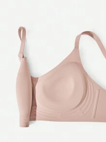 LUVLETTE Áo ngực không dây liền mạch Dream Curve 2ndSkin bằng silicon không lộ - Màu Hồng baby - Xem 10