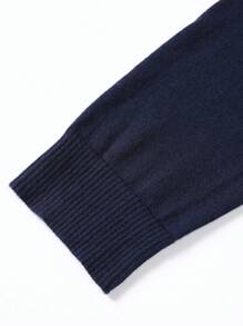 Manfinity Mode Men's Casual Solid Color Cardigan, Versatile For Autumn/Winter