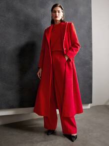 MOTF PREMIUM 按折痕西裝褲 - 紅色 - 查看 8