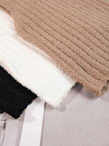 SHEIN LUNE 3 piezas Top de cuello alto tejido de canalé - Multicolor - Ver 5