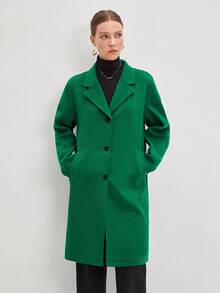 BizChic Cổ áo Thả vai Áo khoác - màu xanh lá - Xem 7