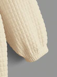 SHEIN EZwear Plus Kangaroo Pocket Drop Shoulder Drawstring Hoodie