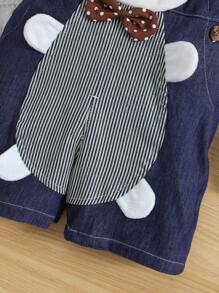SHEIN Baby Boy Cartoon Graphic Overall Jumpsuit - Multicolor - View 4