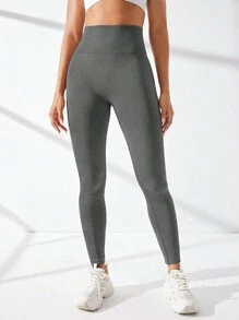 SHEIN Sport Studio Barwione legginsy sportowe z szerokim pasem