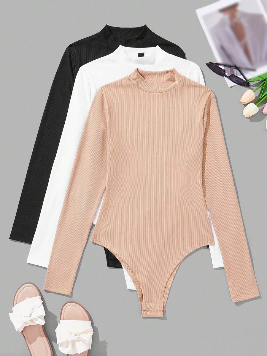 SHEIN LUNE 休閒純色女士連體衣 - 彩色 - 查看 1