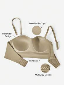 LUVLETTE Dream Curve Support +Wireless Longline Strapless Lingerie As Outerwear Half Lingerie As Outerwear Basic Bra Tube Top