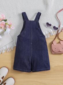 SHEIN Baby Boy Cartoon Graphic Overall Jumpsuit - Multicolor - View 2
