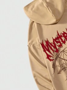 ROMWE MEN 男士衛衣 - 卡其色 - 查看 3