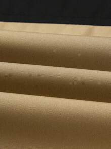 Manfinity Homme 男士字母图案双色抽绳连帽户外风衣外套, 户外风衣外套, 连帽衫, 男士户外风衣外套, 男士户外风衣外套连帽衫 - 黑色 - 查看 4