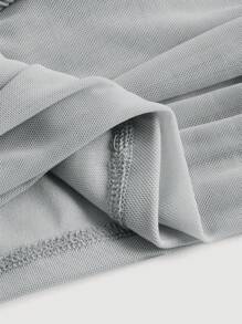 SHEIN MOD One Shoulder Ruched Crop Top