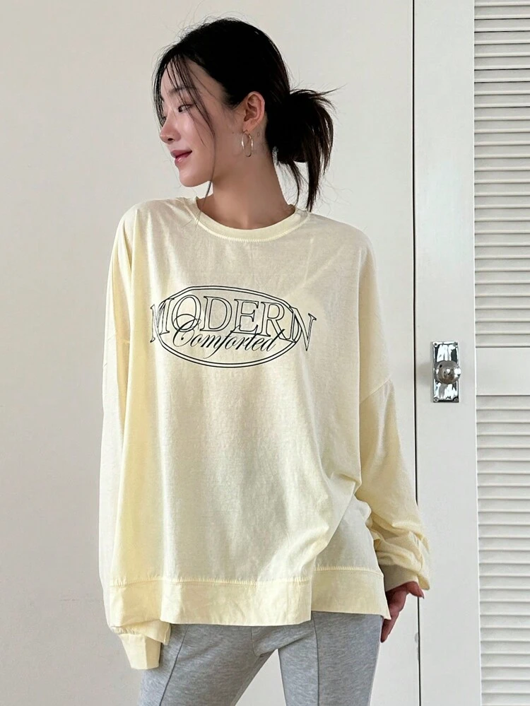 Letter Graphic Drop Shoulder Sweatshirt,Fall Clothes