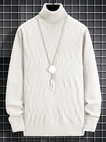 Hombres Jersey cuello alto - Blanco - Ver 1