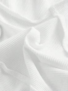 SHEIN MOD Solid Bustier Tank Top - White - View 3