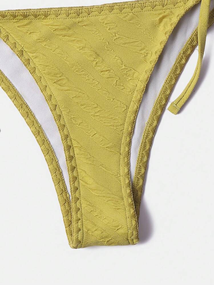 Women's Solid Color Bandage Bikini Bottoms Summer