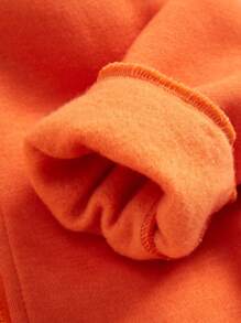 Cozy Pixies Baby Boy Cartoon Graphic Zip Up Hoodie & Sweatpants & 3D Ears Design Hoodie - Burnt Orange - View 6