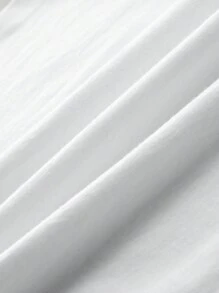 標語圖案圓領T恤 - 白色 - 查看 3