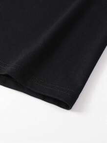 Men Letter Graphic Tee - Black - View 4