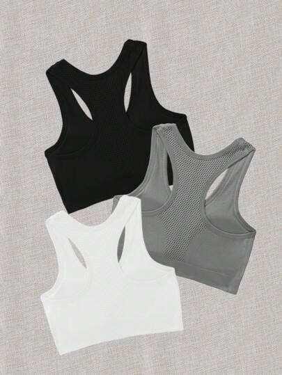 Easithlete Seamless High Stretch Racerback Sports BH view 2