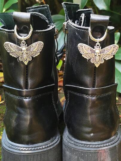 Goth 2 pièces Décoration De Chaussures Design Papillon