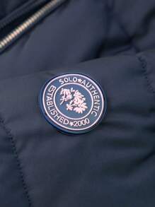 SOLOCOTE Tween Girls' Padded Coat, Mid-Length, Thick Thermal Lined, Warm For Winter - Navy Blue - View 9