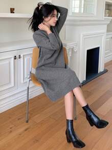 DAZY 素色素色毛衣洋裝