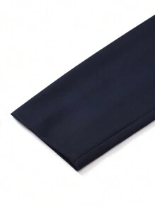 Men 1pc Colorblock Shawl Collar Blazer & 1pc Suit Pants