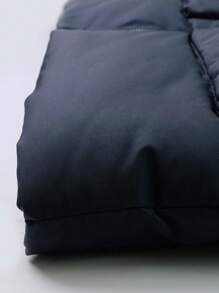 SOLOCOTE Tween Girls' Padded Coat, Mid-Length, Thick Thermal Lined, Warm For Winter - Navy Blue - View 6