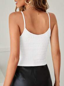 SHEIN Essnce 纯色吊带背心 - 白色 - 查看 2