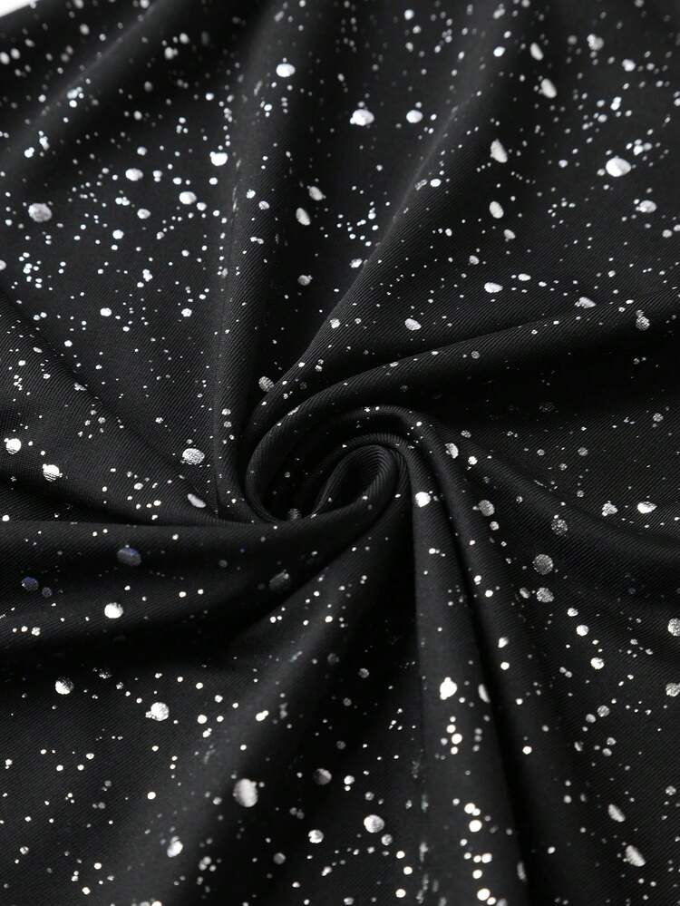 SHEIN Unity Dalmatian Print Cami Dress - Black - View 4