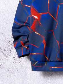 SHEIN Tween Boy Graphic Print Hoodie & Sweatpants