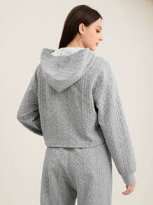 Mulvari Capucha con parche de letra de hombros caídos