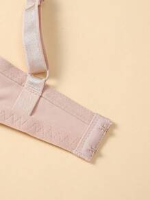 SHEIN Lencería De Encaje Con Sujetador Y Aro De Contraste Para Maternidad - Rosa - Ver 3