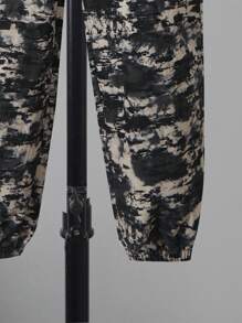 男大童1入組字母圖案連帽夾克和1入組長褲 - 彩色 - 查看 4