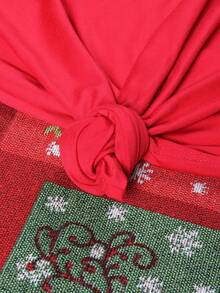 Christmas Print Tee - Red - View 6