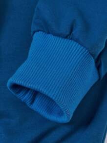 RueChic Men Solid Drop Shoulder Sweatshirt - Blue - View 4