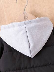 Bimbo monocolore con zip con cappuccio Gilet & Pantaloni sportivi & Felpa
