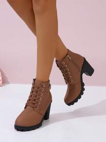 Fall/Winter Women's Fashionable Boots - Brown - View 1