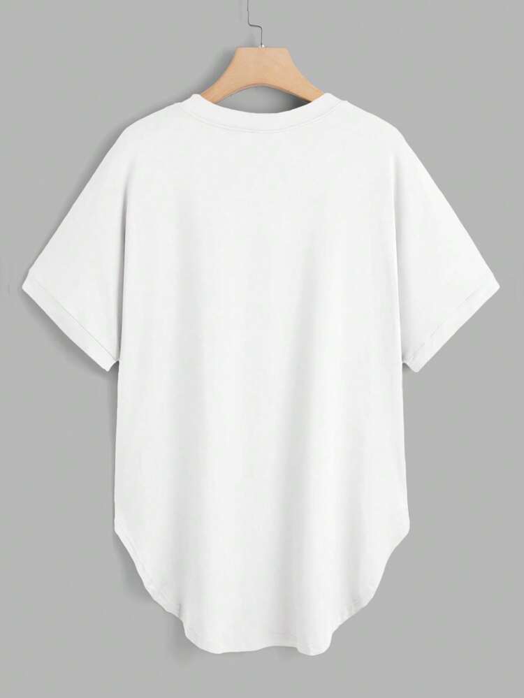 Plus Dip Hem Pocket Tee