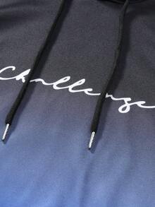 Manfinity Homme Nam Bóng Đồ họa Chữ cái Túi kangaroo Dây rút Lót nhiệt Hoodie - Nhiều màu - Xem 3